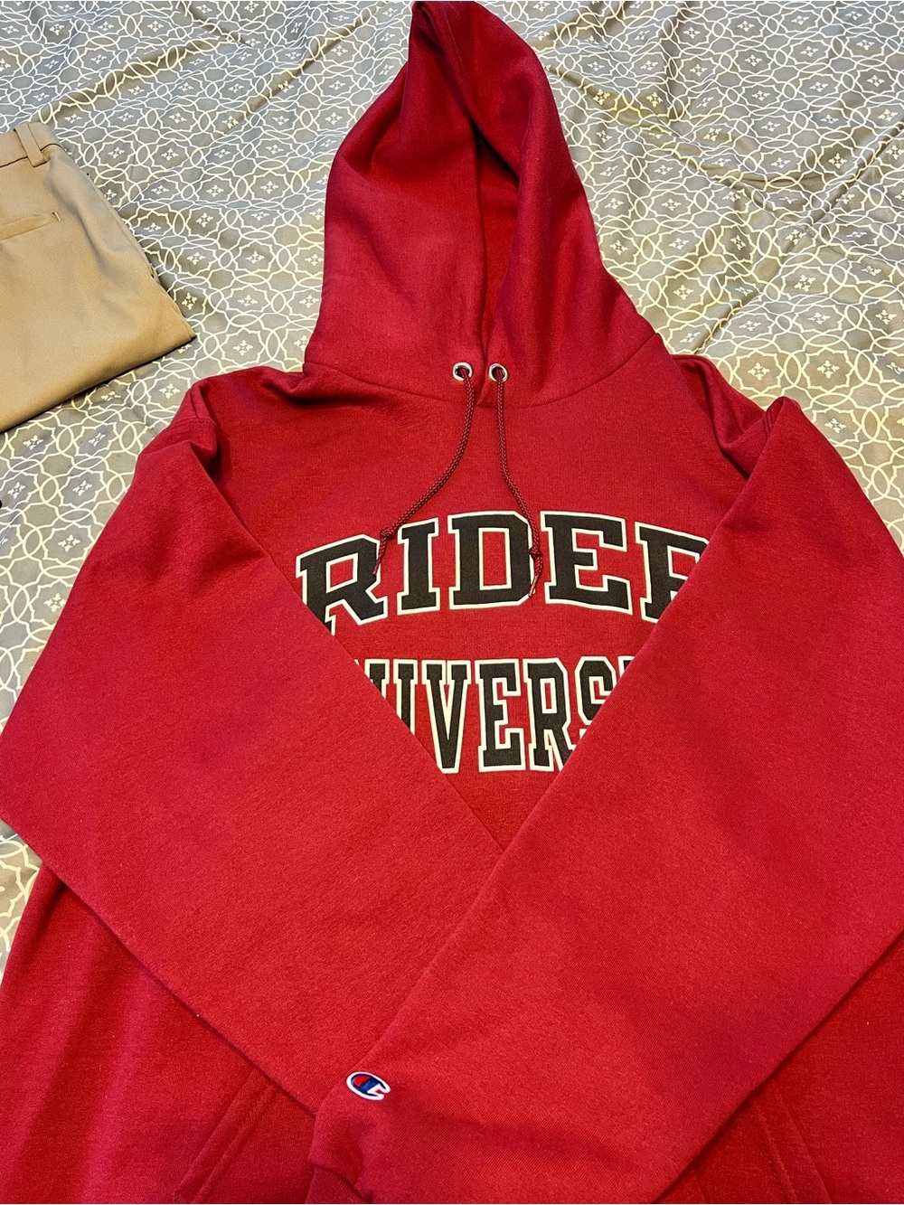 Champion Red Rider University Pullover Hoodie with Logo